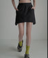 Asymmetric Skirted Flare Pants